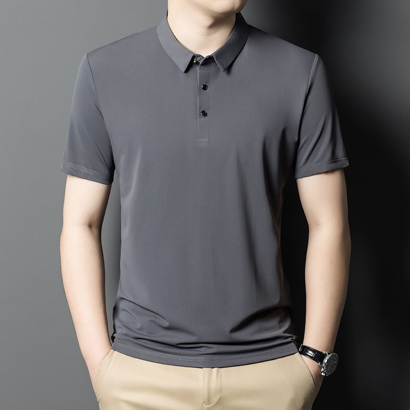 polo Shirt Men's 2025 Summer New Luxury Short Sleeve Business Breathable All Match Casual T-Shirt