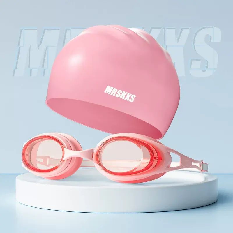 泳镜防水防雾高清近视游泳眼镜专业男女士硅胶泳帽组合潜水装备