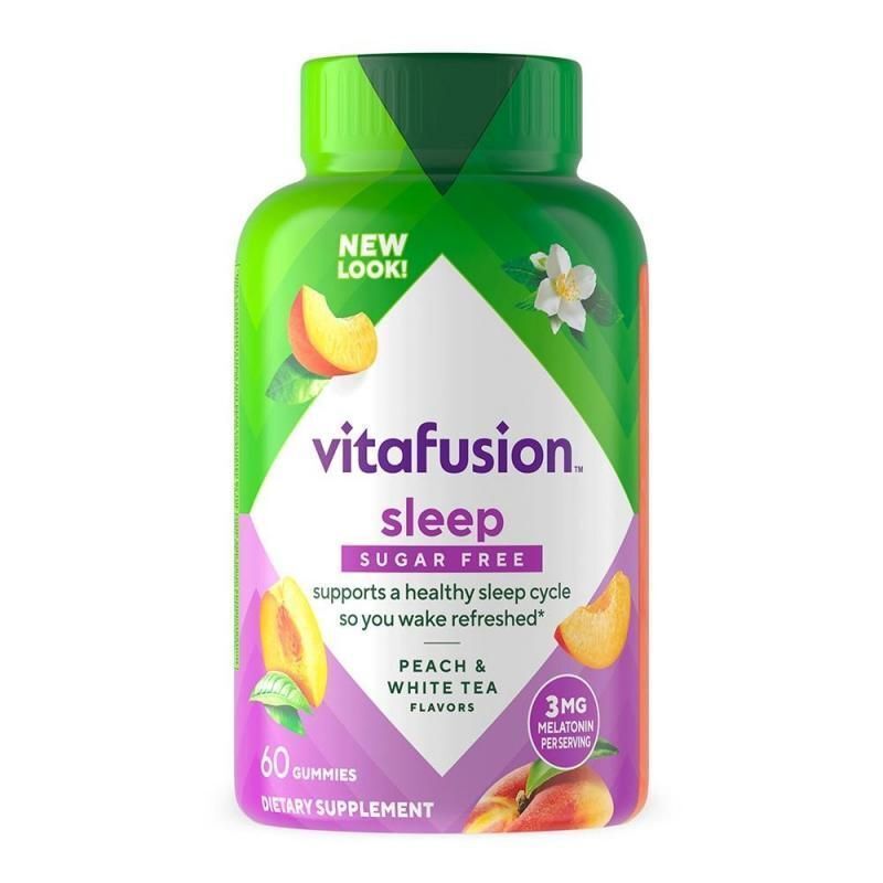 Vitafusion - Sleep Well 褪黑素 3mg 改善睡眠軟糖 (熱情果香白茶味) 60粒 (Parallel Import) 新舊版本隨機發貨 