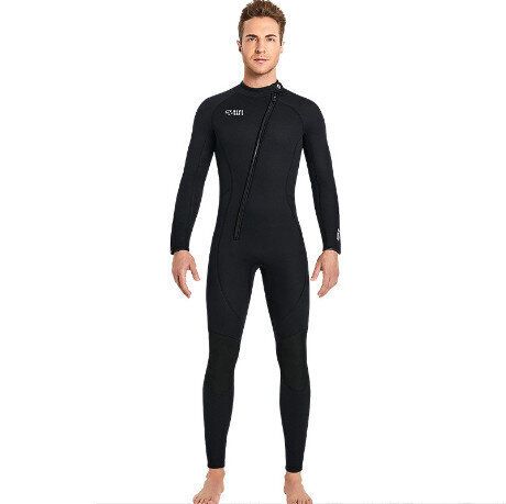 3mm潛水服連體保暖衝浪潛水衣長袖防寒浮潛冬泳衣褲( S-3XL碼)(下單後請聯絡客服確認發貨尺碼及顏色)