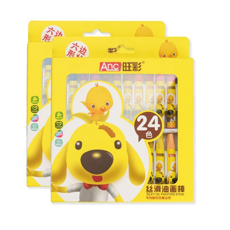 蠟筆油畫棒寶寶蠟筆幼兒畫筆12色24色36色油畫筆彩繪棒可水洗塗鴉畫筆