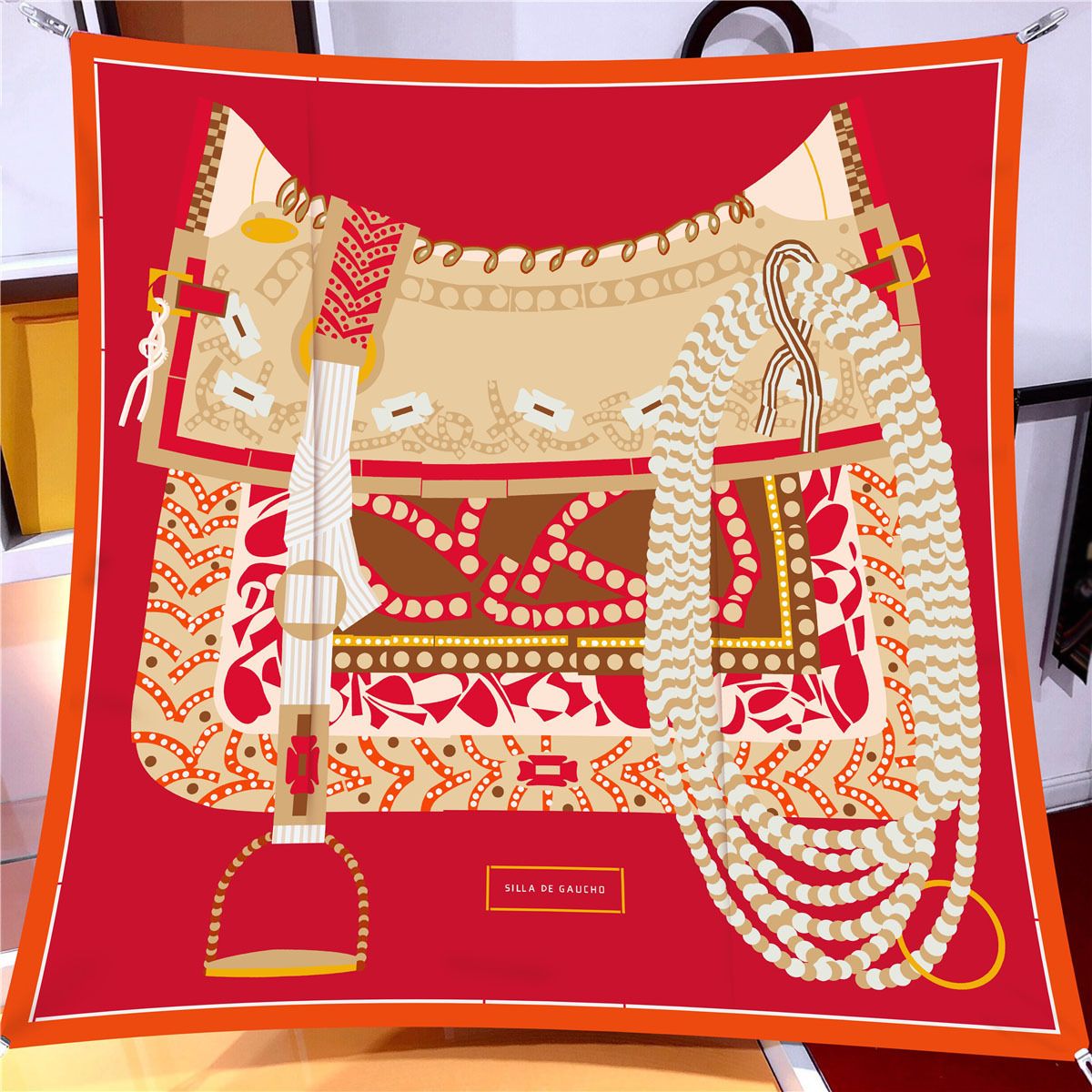 養馬人絲巾系列 夏季新款大方巾 90cm 女裝圍巾 送禮長輩- 綠色 均碼