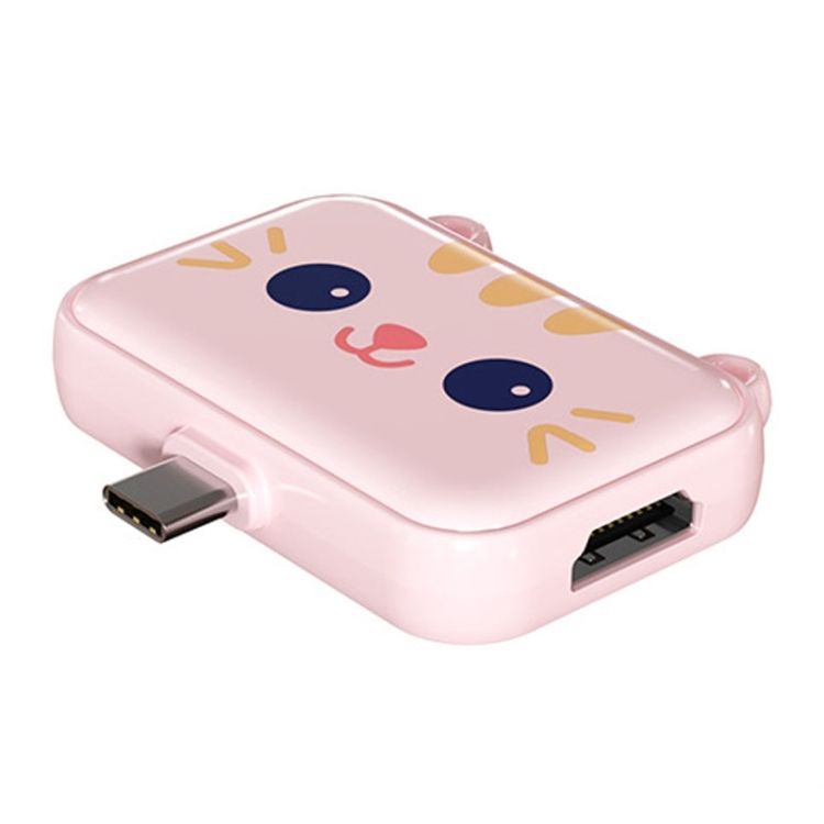 3 In 1 Type-C Docking Station USB Hub For iPad / Phone Docking Station 3H HDMI+PD+USB3.0 Pink