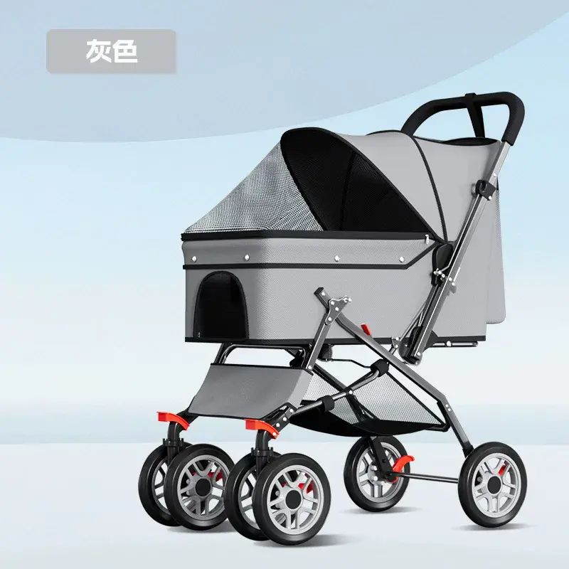 寵物手推車戶外可摺疊大空間中小型犬貓手拉座艙