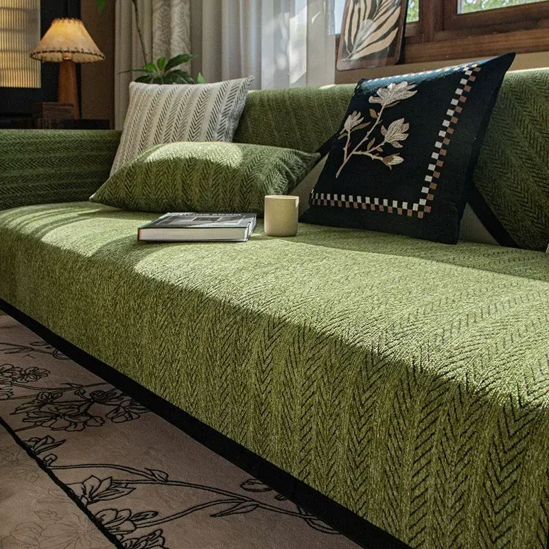 复古法式沙发垫 四季通用雪尼尔沙发套 罩盖布巾