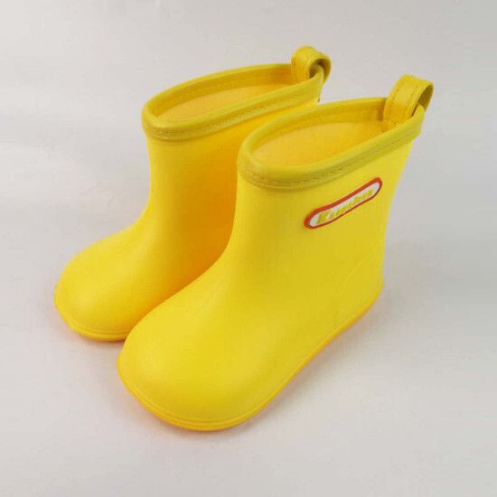 兒童雨鞋【雙色黃色】尺碼【13碼-20碼】【下單後請聯絡客服確認發貨尺碼】#F040051017