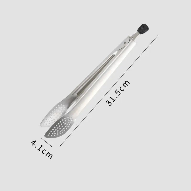 304不锈钢烧烤食物夹厨房食品夹子加厚油炸餐烤肉夹面包煎牛排夹