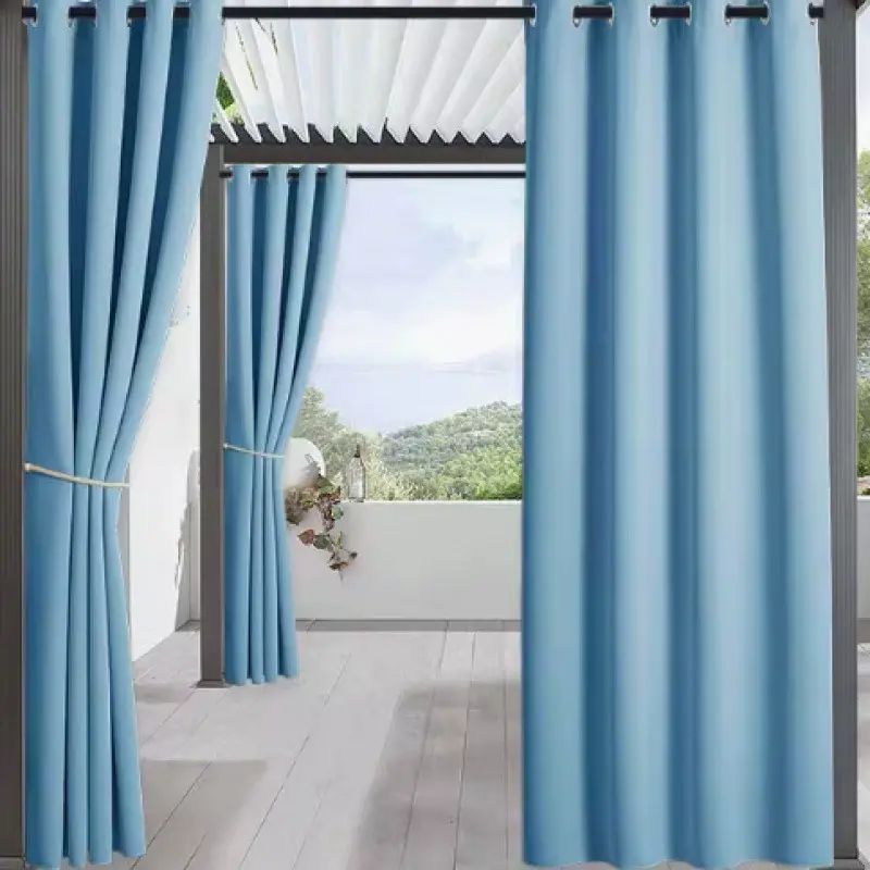 全遮光窗帘卧室遮光遮阳薄款布成品阳台隔热防晒窗户简易帘免打孔