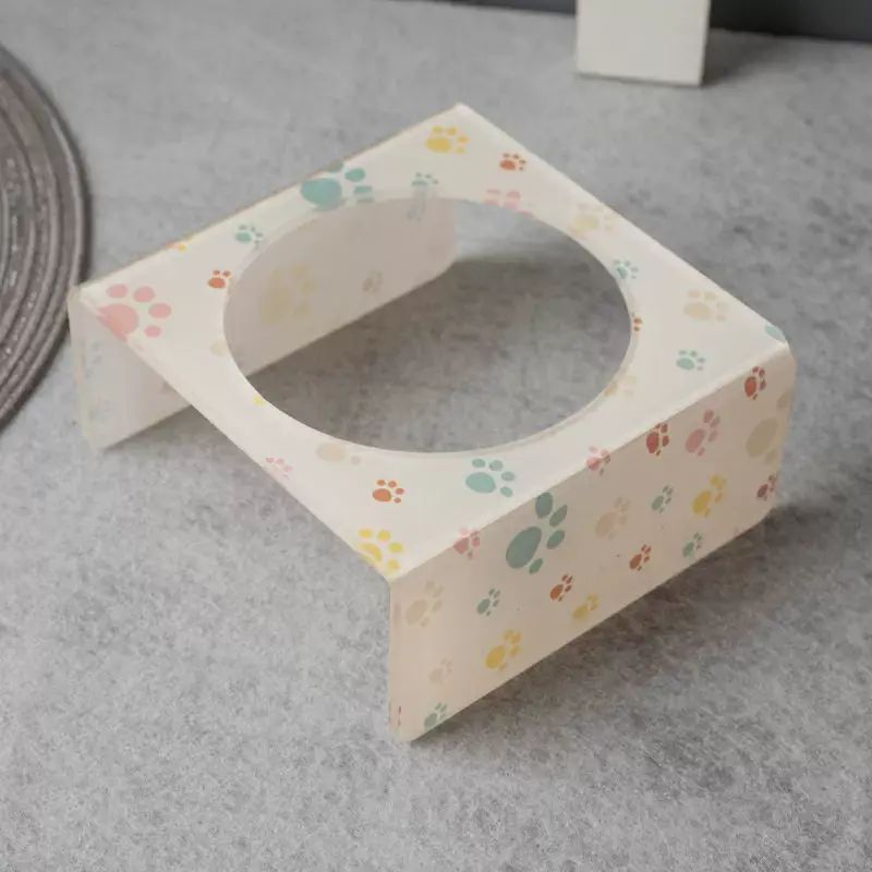韓國壓克力貓狗碗架寵物餐桌卡通炫彩貓碗狗碗bd寵物碗飛碟碗平行進口
