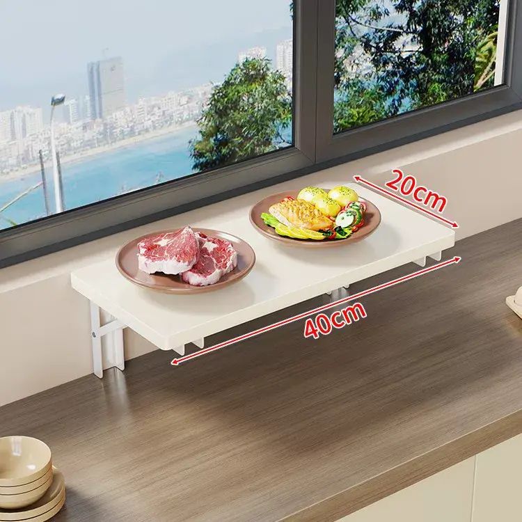 Window Sill Extended Meal Prep Rack Foldable Wall-mounted Design Kitchen Multi-f