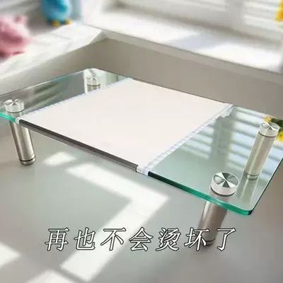 Perler Bead Craft Dedicated Transparent Tempered Glass Table Riser Desktop Storage Rac