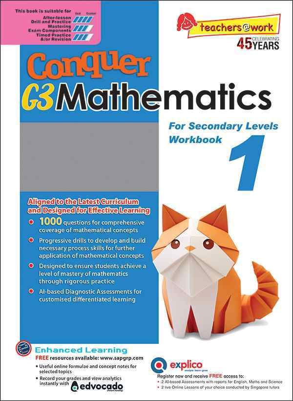 SAP | 【正版正貨】Conquer G3 Mathematics for Secondary 1 (9789813470828) | 尺碼 ...