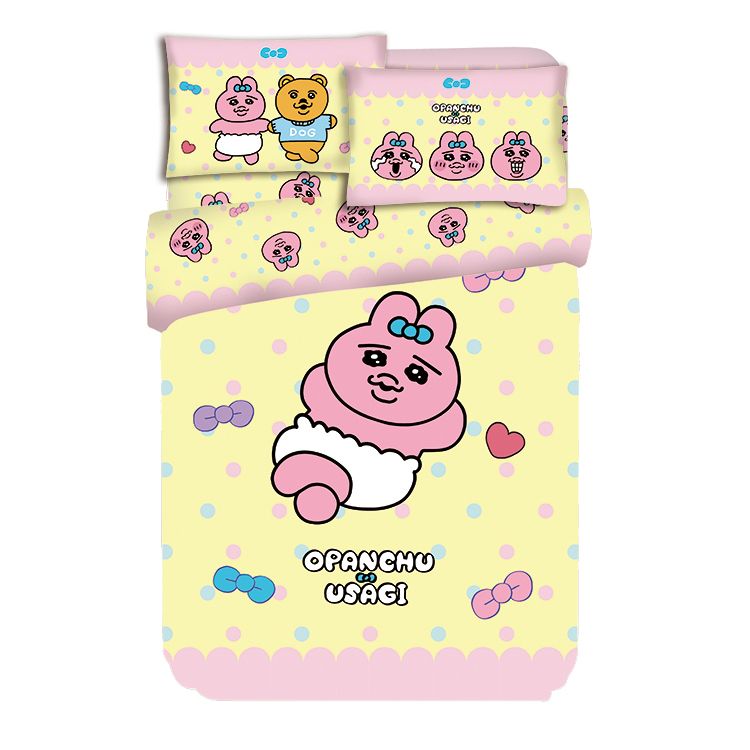 *Cartoon Cotton Collection Opanchu Usagi Bedding Set- Single (7607)