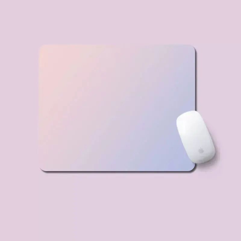 Purple Pink Gradient Mouse Pad, 5mm Thick Anti-Slip Stain Resistant Edge-Locked Desk & Coaster Mat