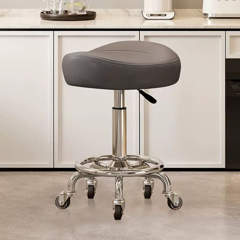 马鞍椅厨房炒菜做饭专用椅前台收银高脚凳万向轮升降椅美容理发凳