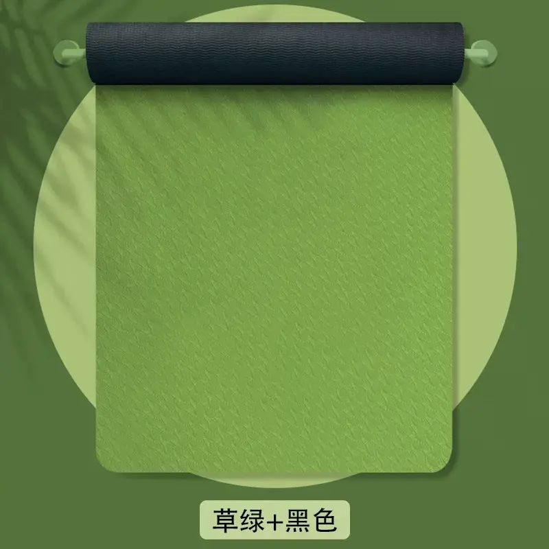 TPE瑜伽垫健身垫家用防滑减震静音加厚加宽隔音跳操运动垫子地垫