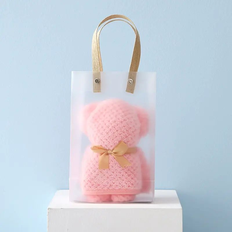 珊瑚絨小熊毛巾伴手禮品鳳梨格結婚毛巾回禮開業禮物喜鋪商務