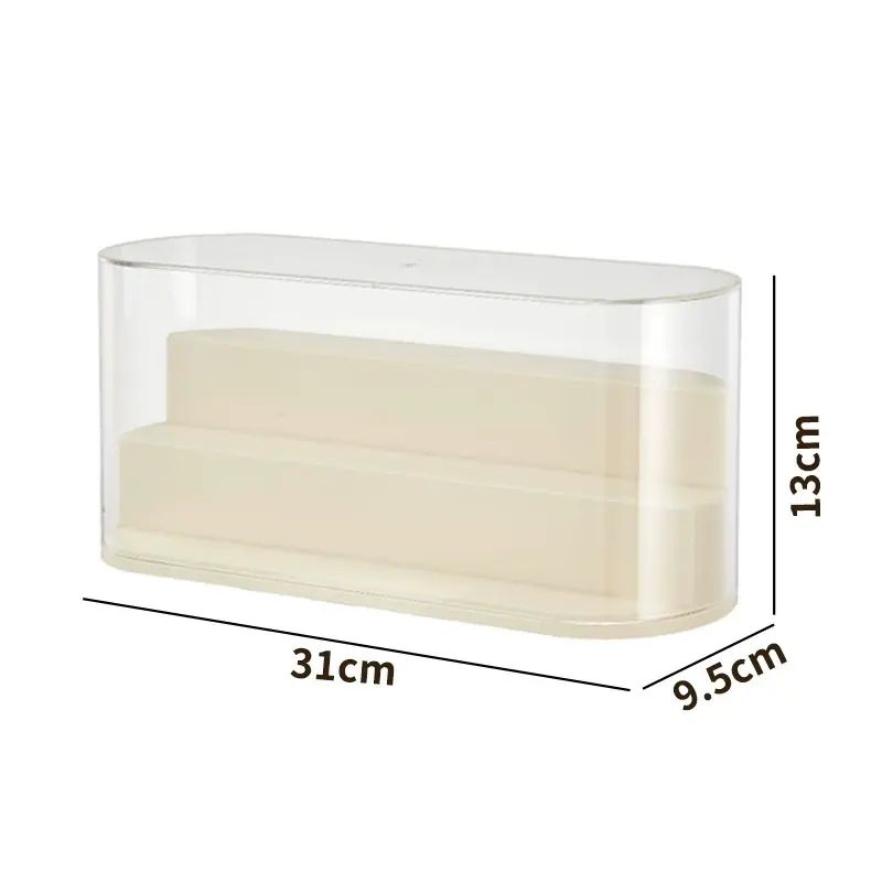 泡泡玛特萌粒展示盒阶梯防尘透明手办收纳盒小公仔娃娃盲盒