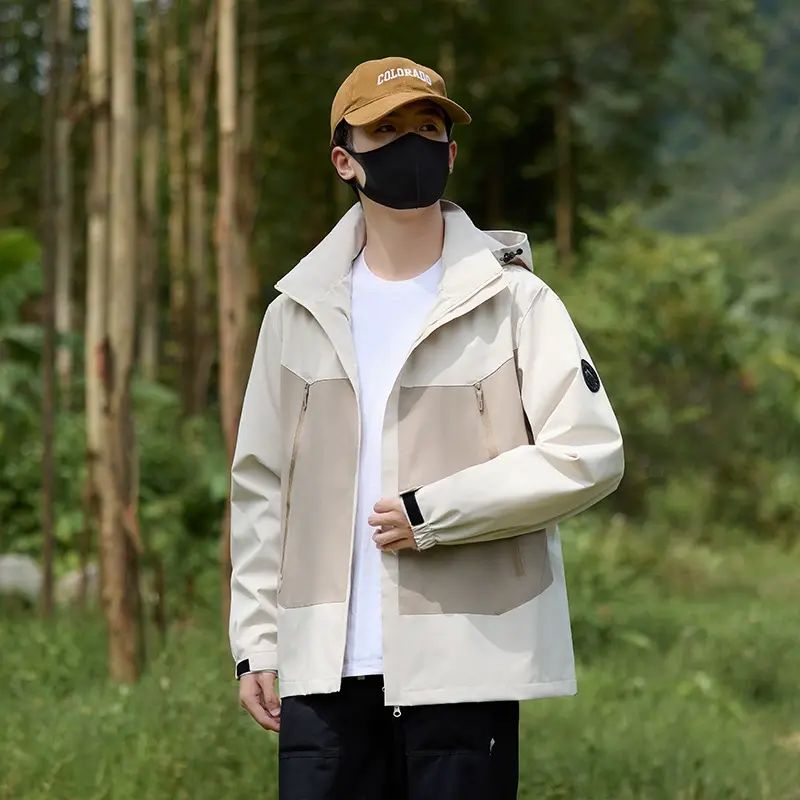 新款拼色2025女单衣夹克登山服户外潮流薄款防风防水透气