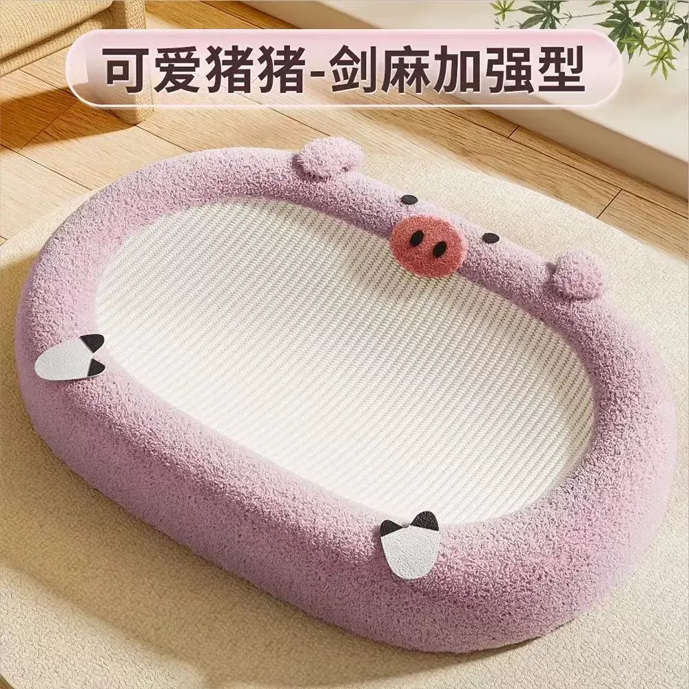 劍麻抓板四季耐磨通用一體不掉貓咪超大磨爪圓形麻繩貓爪玩具抓盆