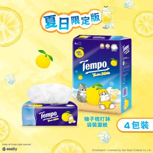 四層柚子梳打袋裝面紙 - Tempo x Mofusand 期間限定 