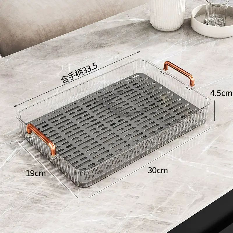 杯子茶具茶杯托盘轻奢茶盘家用长方形沥水盘水壶收纳新款沥水杯架