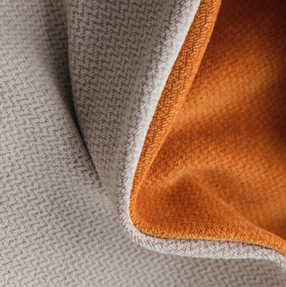 【1片】客廳臥室遮光簾（杏仁米+甜橙橘，尺寸：寬2.3米*高2.7米【掛鉤款】）