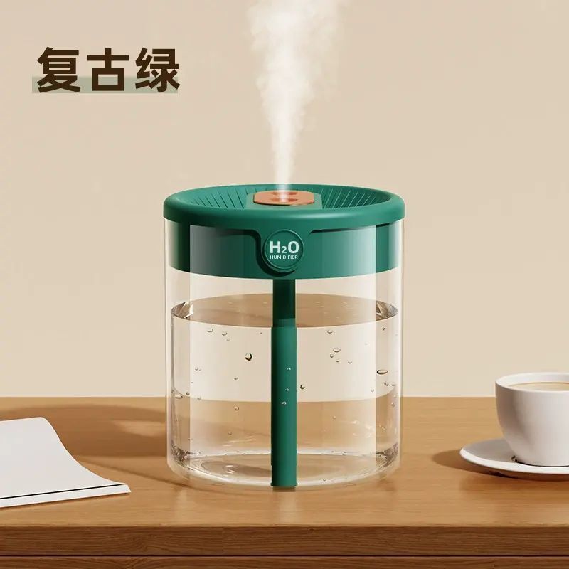 新款2L雙噴加溼器usb大容量家用靜音臥室辦公室小夜燈數顯加溼器