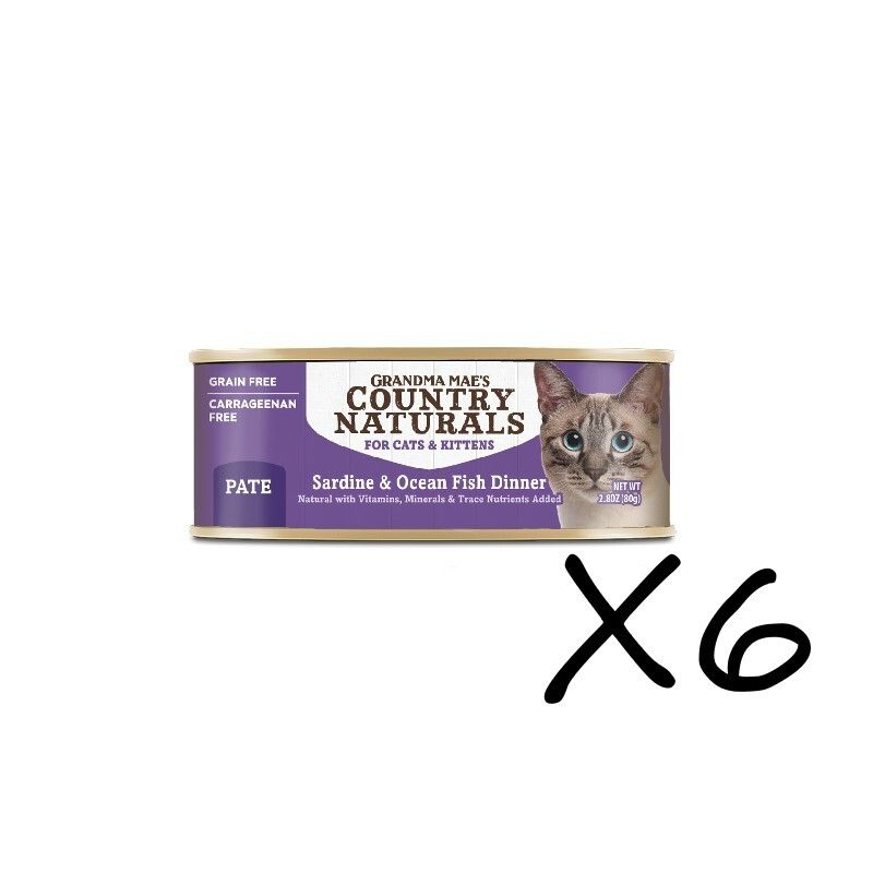 [6罐裝] 無穀物沙甸魚鮮味肉泥配方貓罐頭 80克