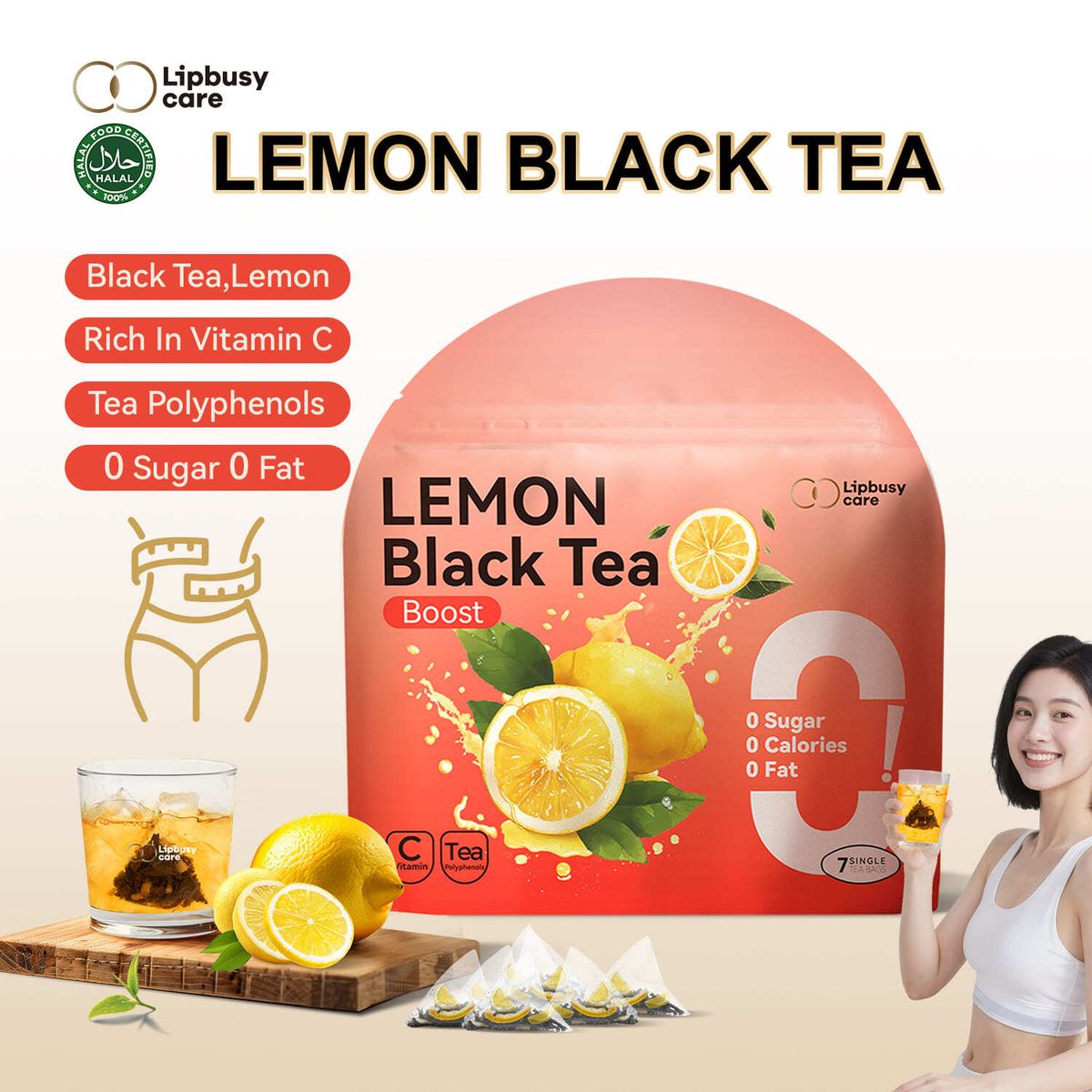 檸檬紅茶 天然健康茶包 (7個茶包/袋) #花茶果茶 #英式茶飲 #獨立包裝 #平行進口