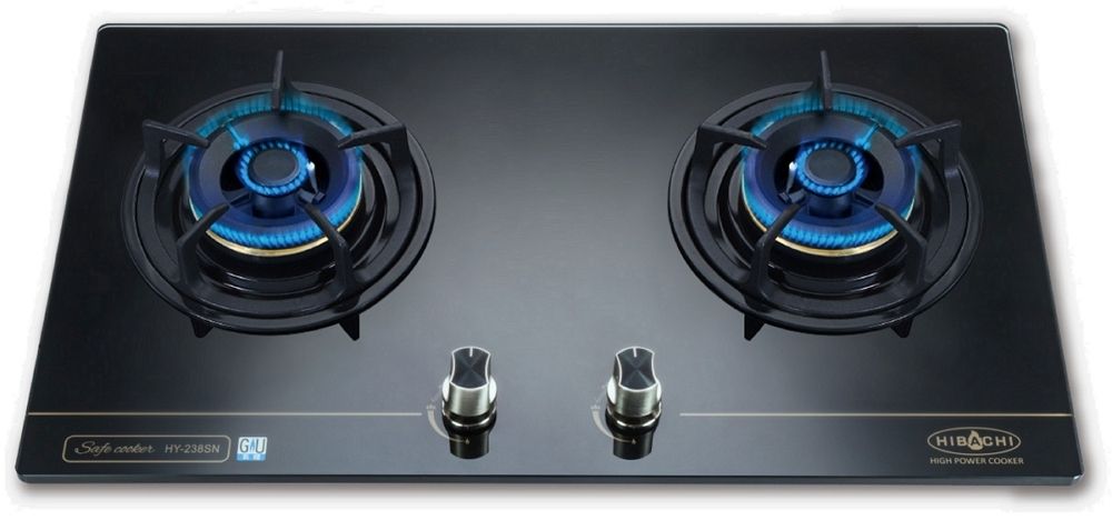 HY-238TG 75厘米 "蓮芯火" 嵌入式雙頭煤氣爐