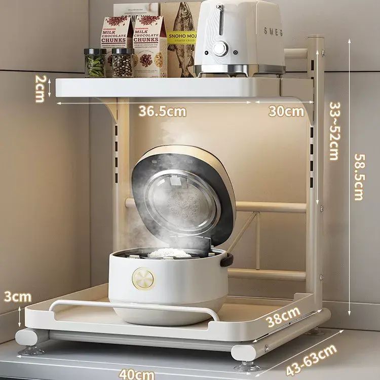 Multi-Layer Kitchen Shelf, Countertop Microwave Oven Rice Cooker Multifunctional