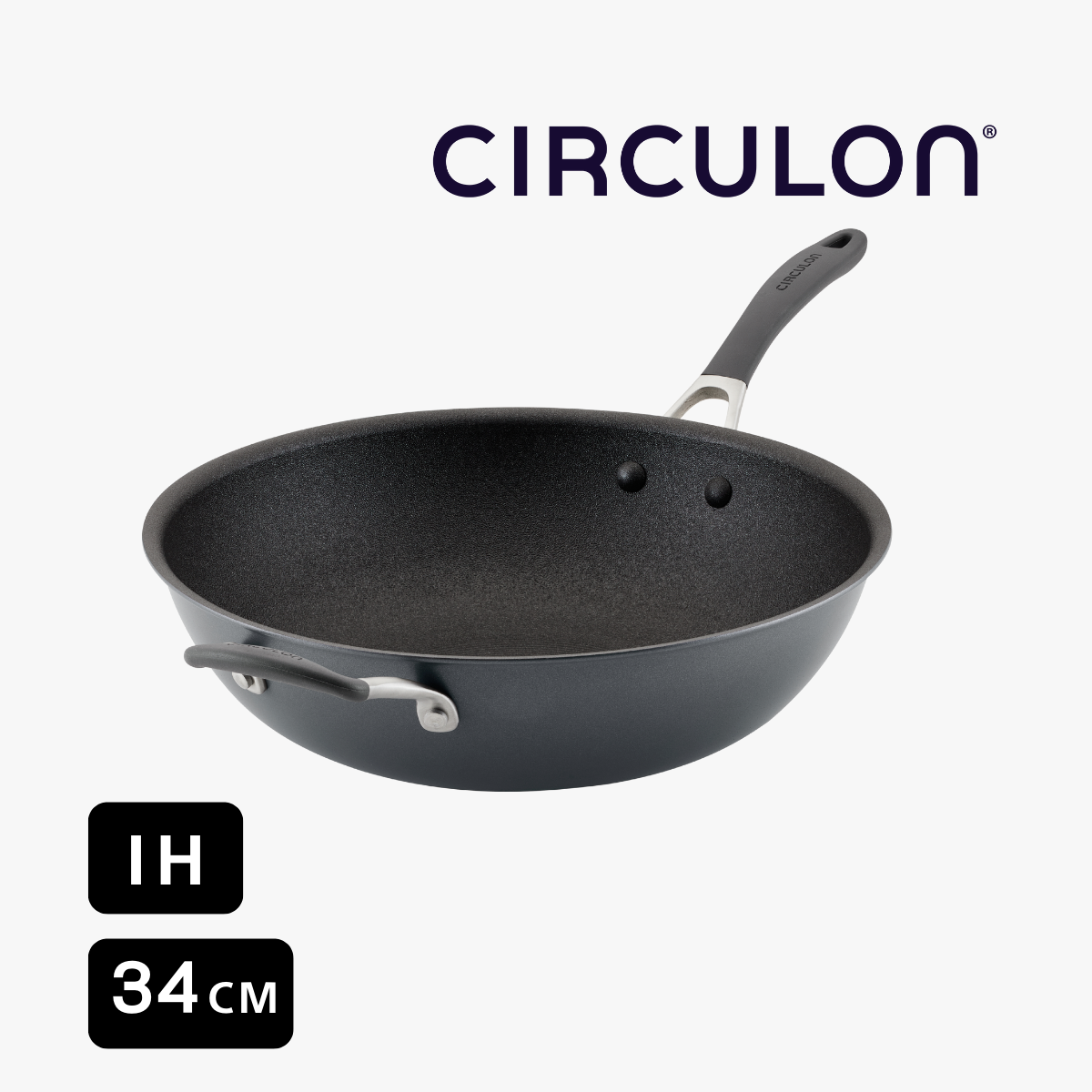 (電磁爐適用) 34cm易潔深炒鍋 - Circulon A1 (#81829-T)