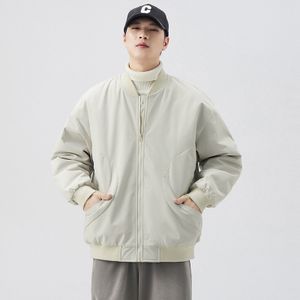 #N/A - Men's cleanfit stand up collar pilot jacket, men's high-end baseball collar cotton jacket