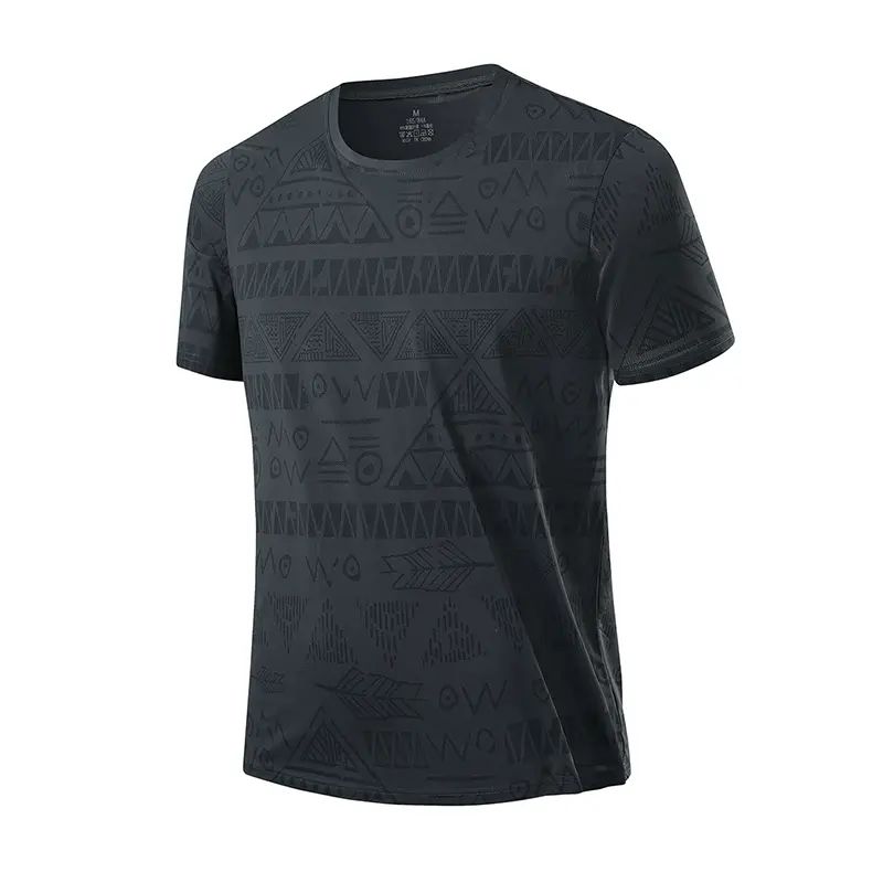 新款夏季男T恤时尚百搭舒适圆领速干薄透气宽松短袖