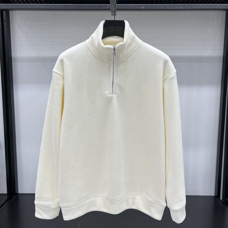 加绒加厚抓绒卫衣男摇粒绒冬季保暖奥粒绒立领长袖青年双面绒衣服