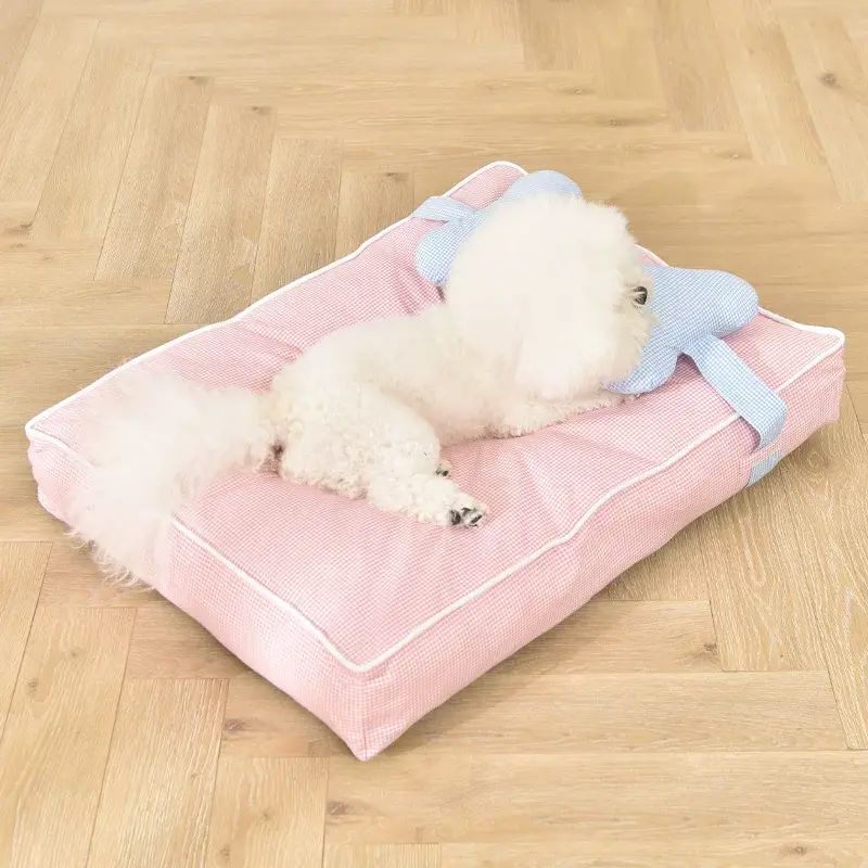 日本MUJIQ Pet狗窝四季通用垫子可拆洗比熊泰迪博美柴犬冬天睡垫