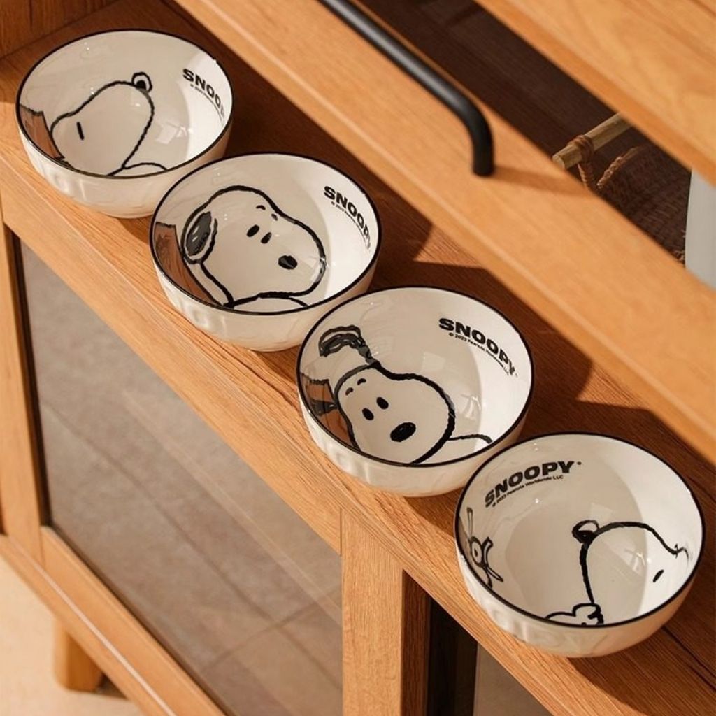 Snoopy Rice Cooker SNOOPY | 4P ceramic rice bowl gift set | HKTVmall The Largest HK ...