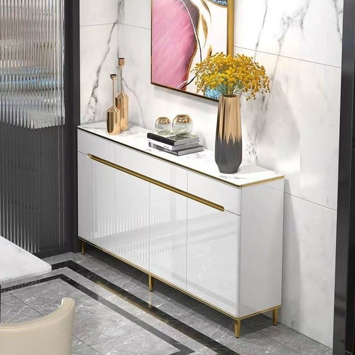 兩門三門四門鞋櫃代現輕奢岩板烤漆客廳入戶實木鞋櫃儲物櫃收納150CM（櫃腳款）