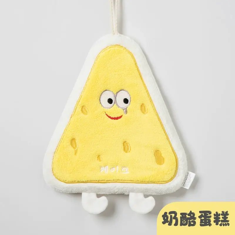 韓版可愛卡通擦手巾新款掛式擦手速幹抹布兒童加厚珊瑚絨毛巾手帕