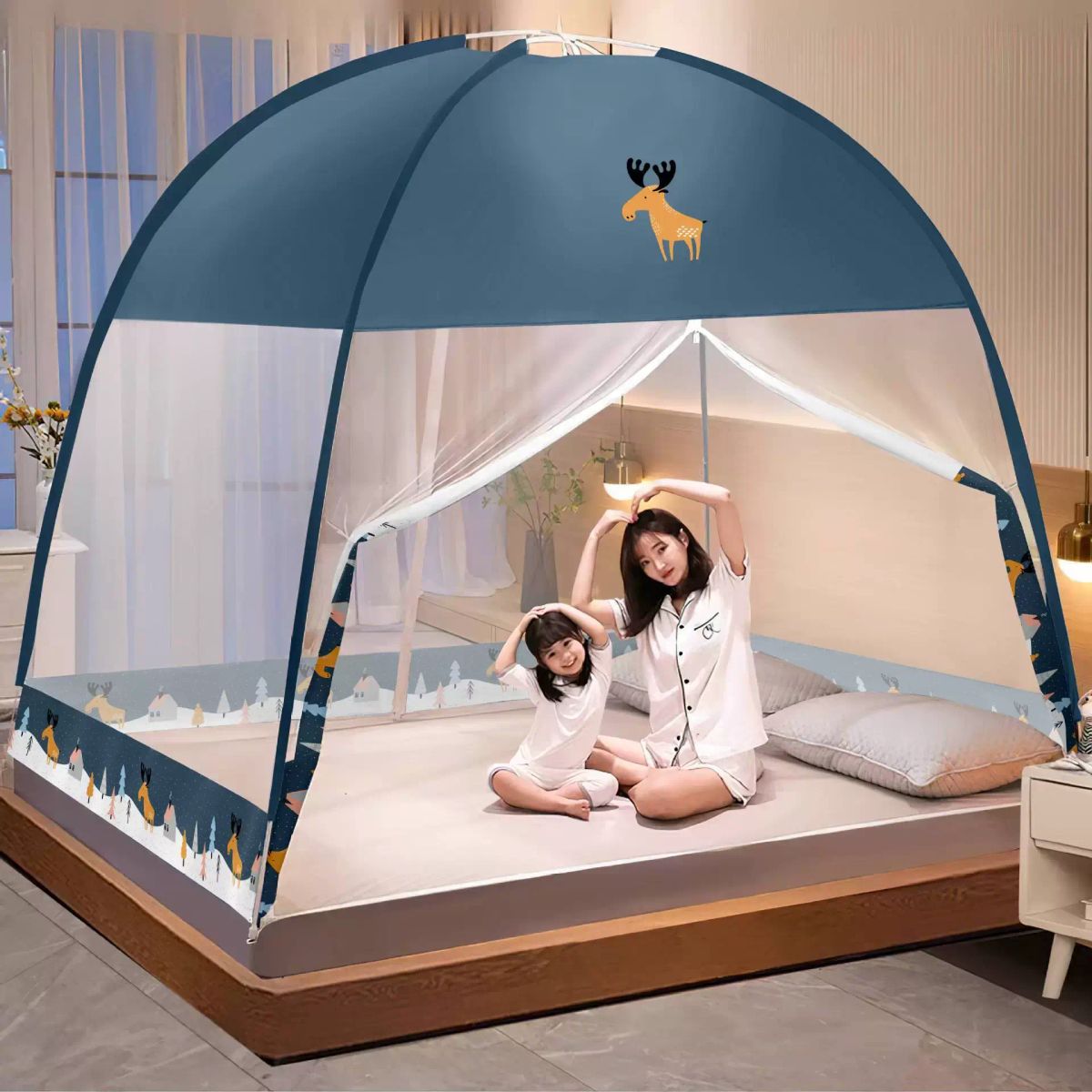 蚊帐 蒙古包蚊帐 加厚蚊帐 密拉链式蚊帐 双人蚊帐 1.2m蚊帐 宿舍蚊帐 新款蚊帐 家用蚊帐 卧室蚊帐 1.8米床蚊帐平行进口