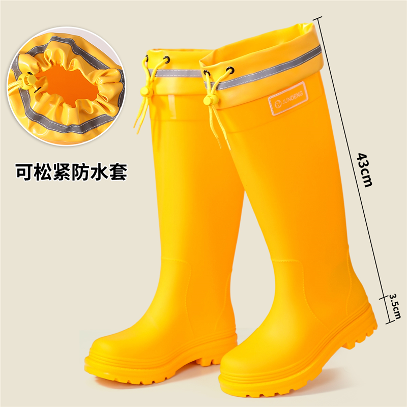 徒步雨鞋女加束口防水雨鞋特高筒水鞋时尚新款防滑加长筒雨靴
