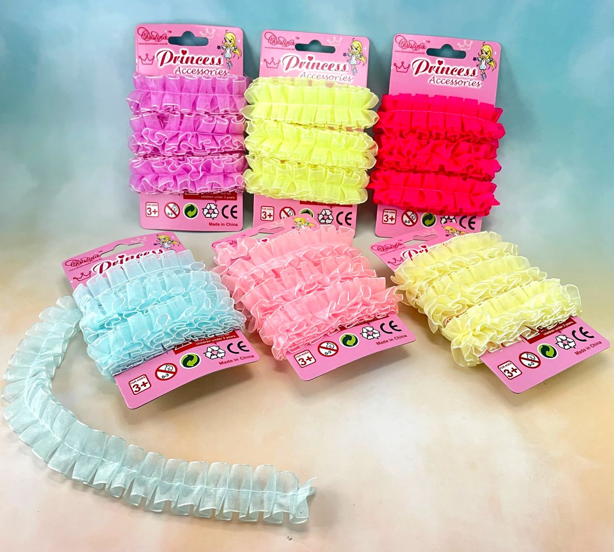 DIY 絲帶 6色 x 2M (10C149-6) (清貨 Clearance item)