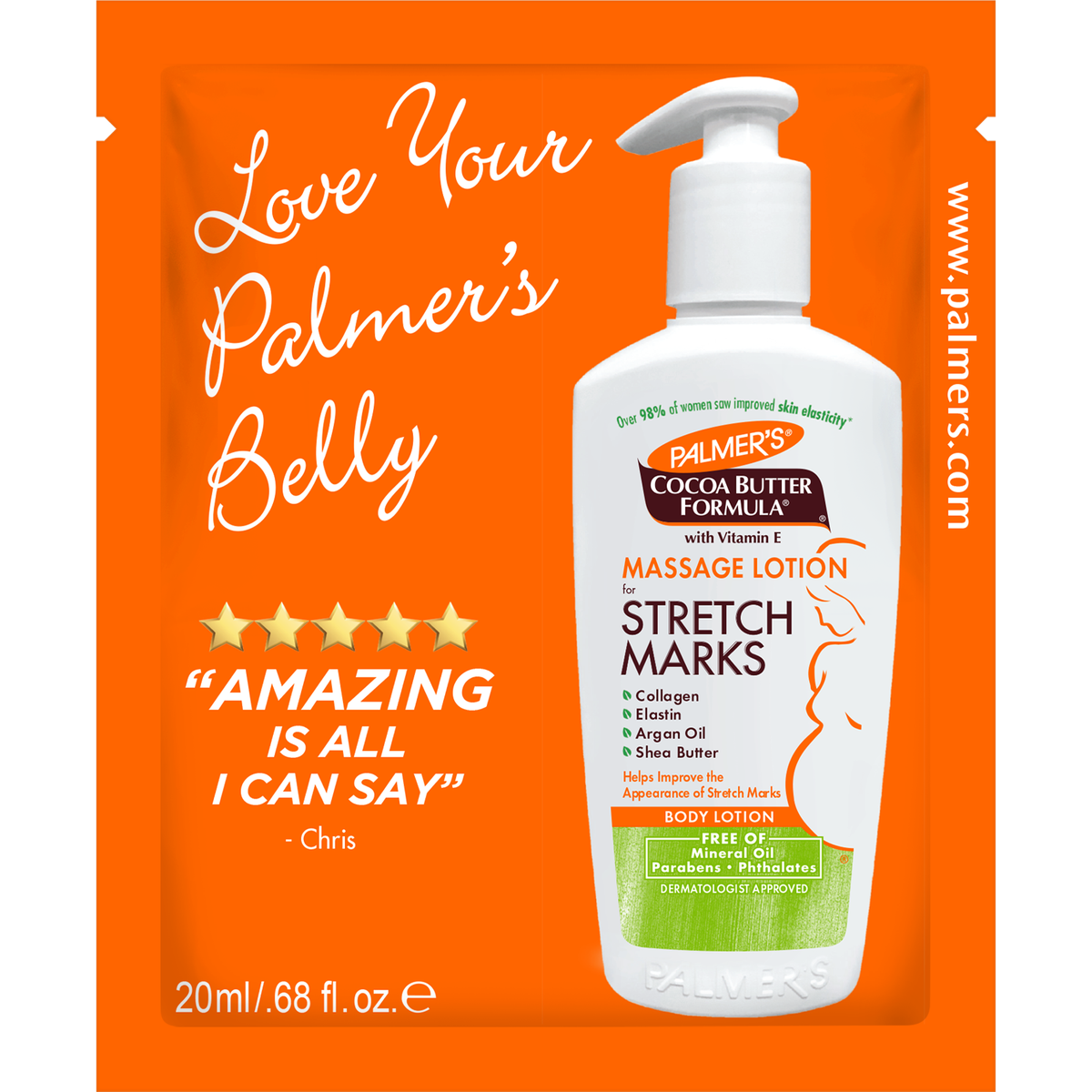 Cocoa Butter Formula Massage Lotion for Stretch Marks 20ml