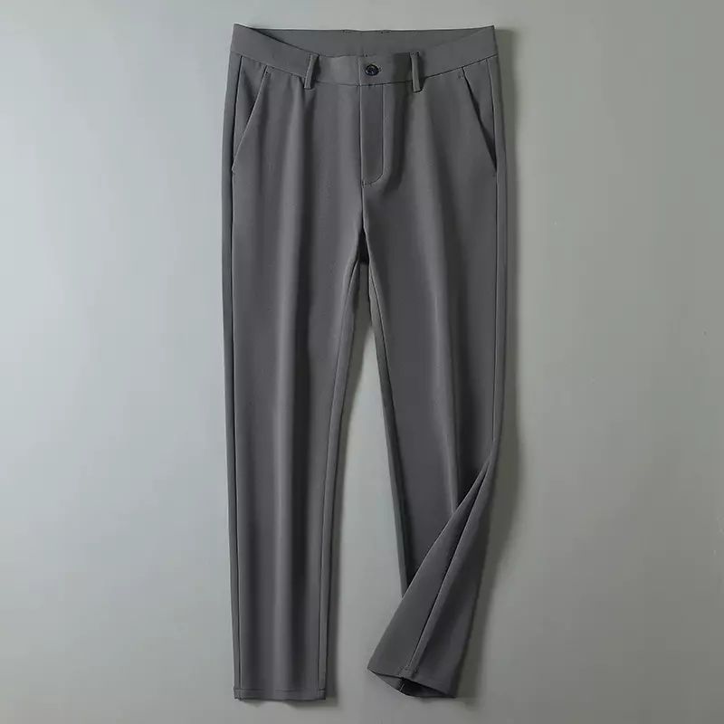 抗皱休闲裤子商务西装裤男士春秋季新款简约直筒弹力长裤