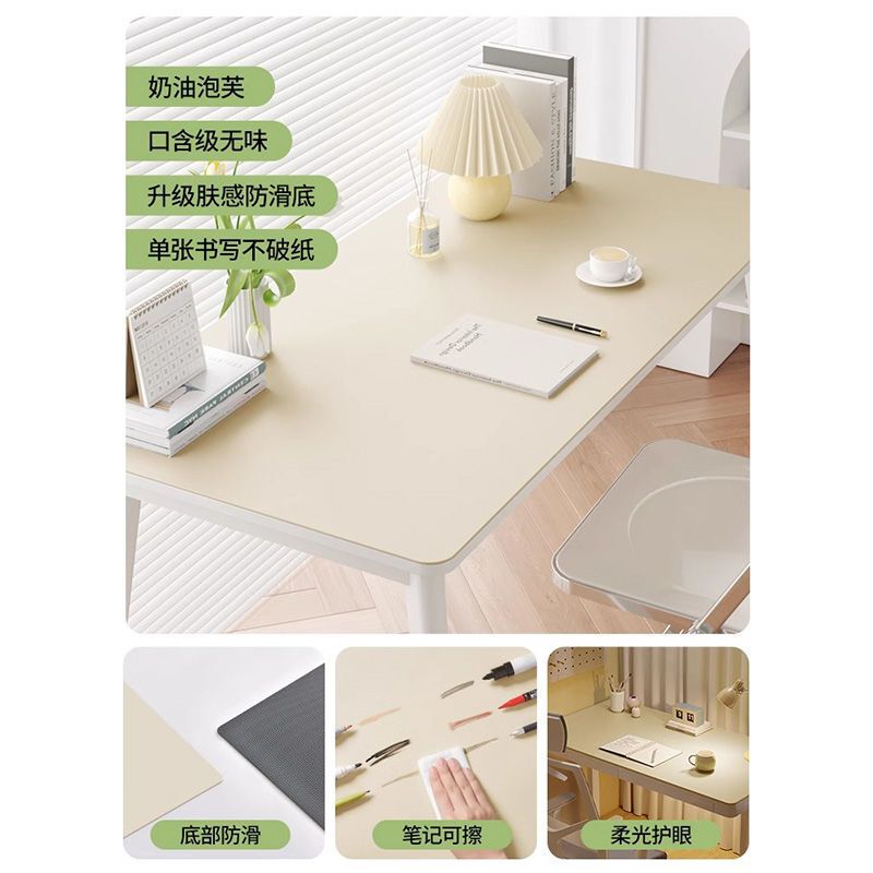 (40cm寬）抑菌環保滑鼠墊【米白 40x80cm】辦公桌墊 電腦墊 鍵盤墊 皮革墊 桌面墊 超大滑鼠墊 防水桌墊 滑鼠墊 大鍵盤墊 辦公桌墊 防污耐髒 親膚舒適 防燙防水桌墊