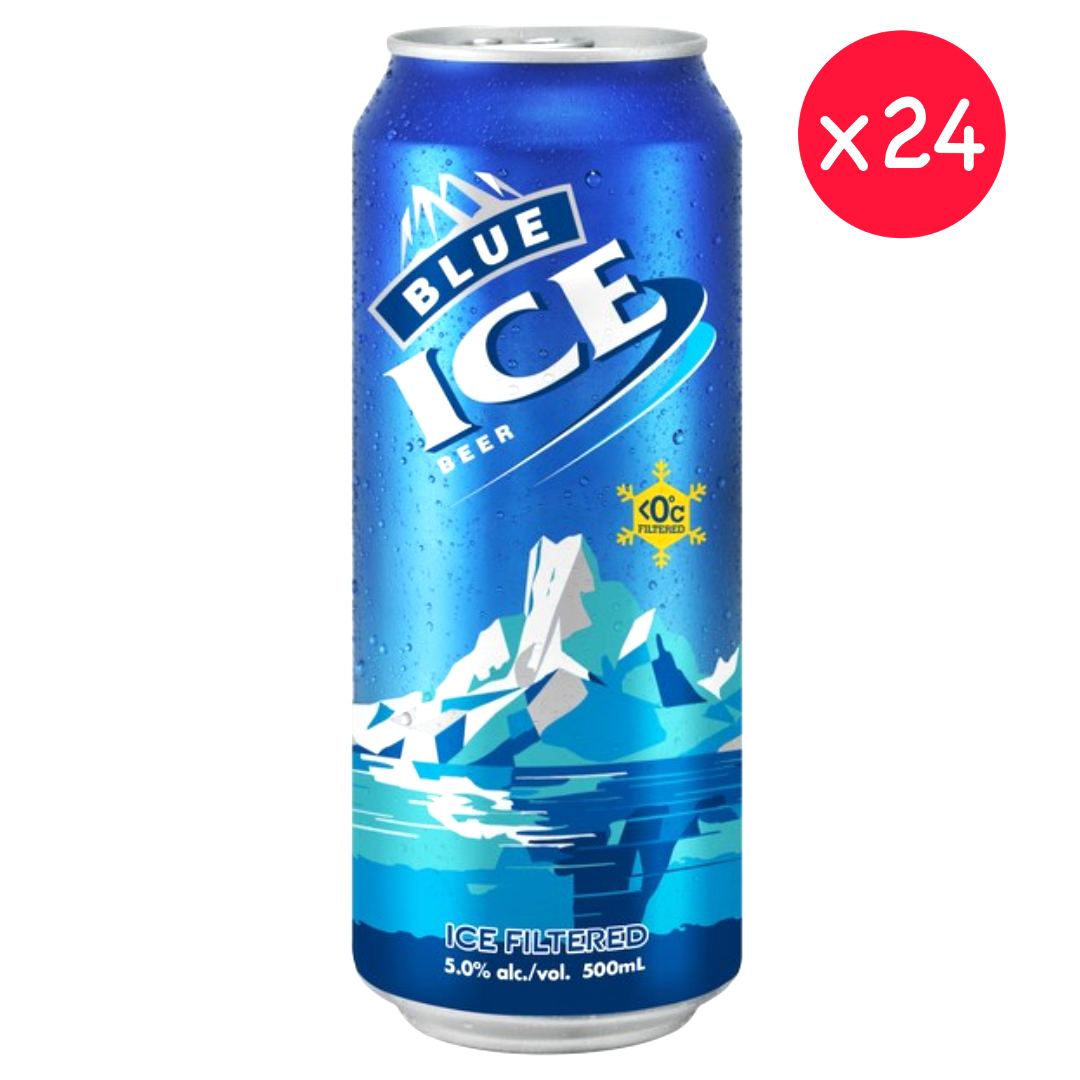原箱  藍冰啤酒Blue Ice Beer 原箱 (巨罐裝-24x500ml) #32420081 #藍色罐  #連續七年全港五大啤酒 