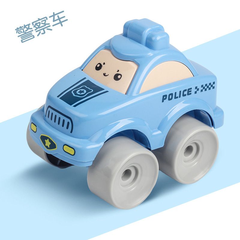 熱賣兒童玩具車 男孩消防工程車 幼兒玩具套裝 1-3歲寶寶禮物- Q萌警察車【藍色】 均碼