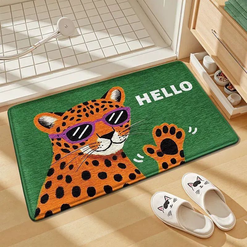 大江地墊浴室吸水家用卡通可愛墊子進門地毯廁所防滑墊衛生間腳墊