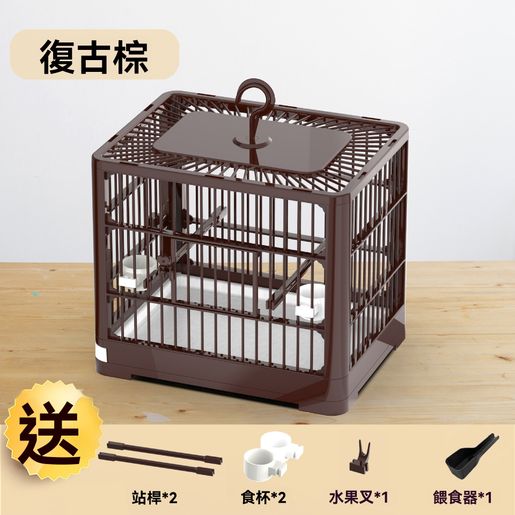 鸚鵡籠鳥籠子可摺疊家用小型便外帶籠小鳥專用大空間透氣觀賞籠-鸚鵡鳥